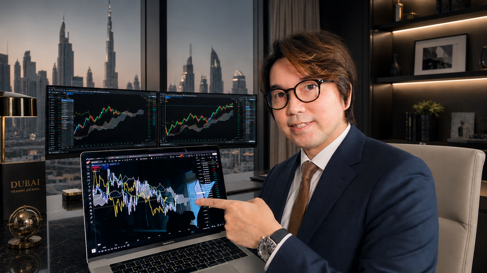 Kei presenting an Ichimoku chart during Global Trading School mentorship